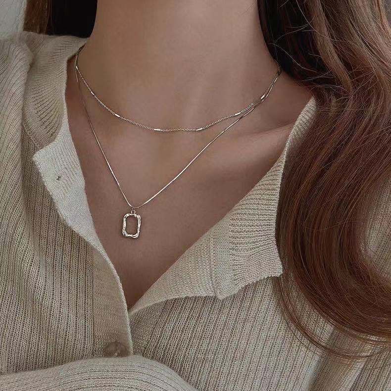 Kalung Choker Rantai Banyak Lapis Bahan Alloy Dengan Liontin Butterfly Untuk Wanita-34