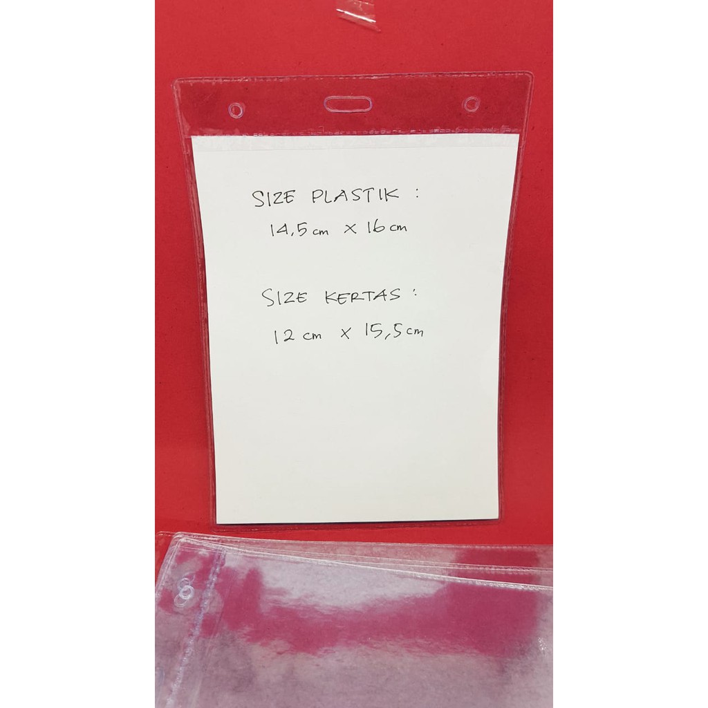 

TEMPAT ID CARD PLASTIK 14,5 X 16 / PLASTIK KARTU PANITIA ID CARD