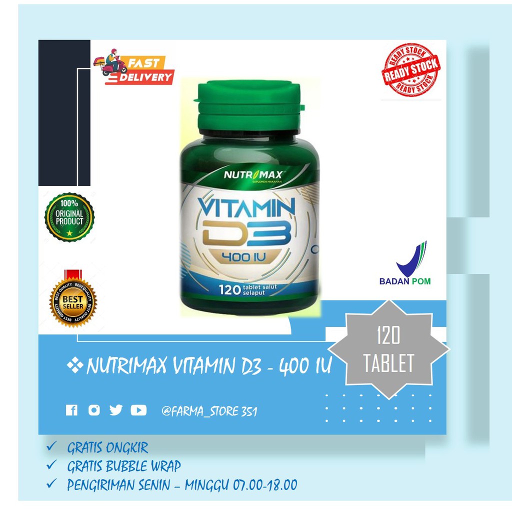NUTRIMAX VIT D3 400IU