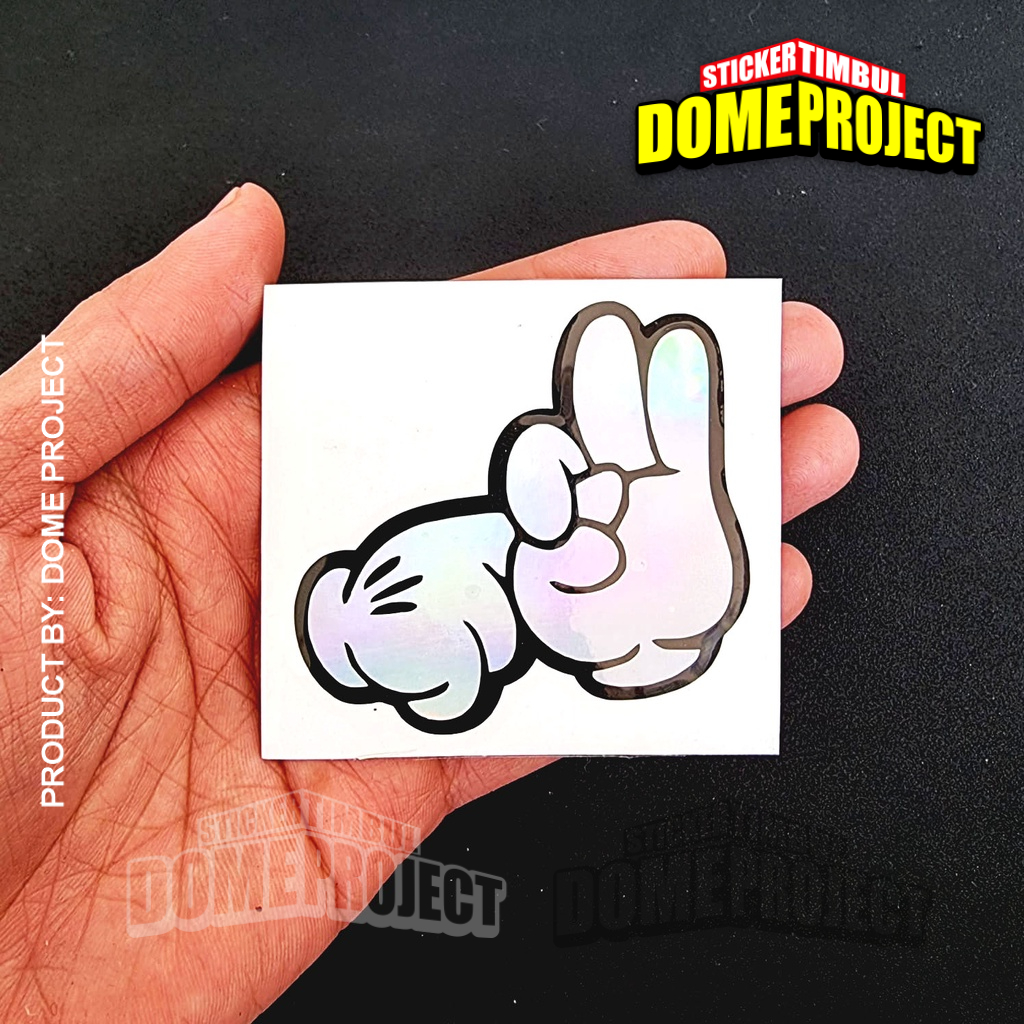 STIKER TANGAN NAKAL MOTOR CUTTING HOLOGRAM BUKAN PRINT