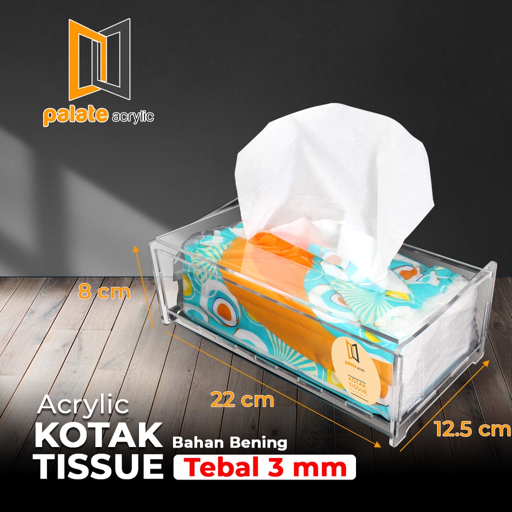 ACRYLIC TEMPAT TISSUE BESAR / TISSUE BOX BESAR