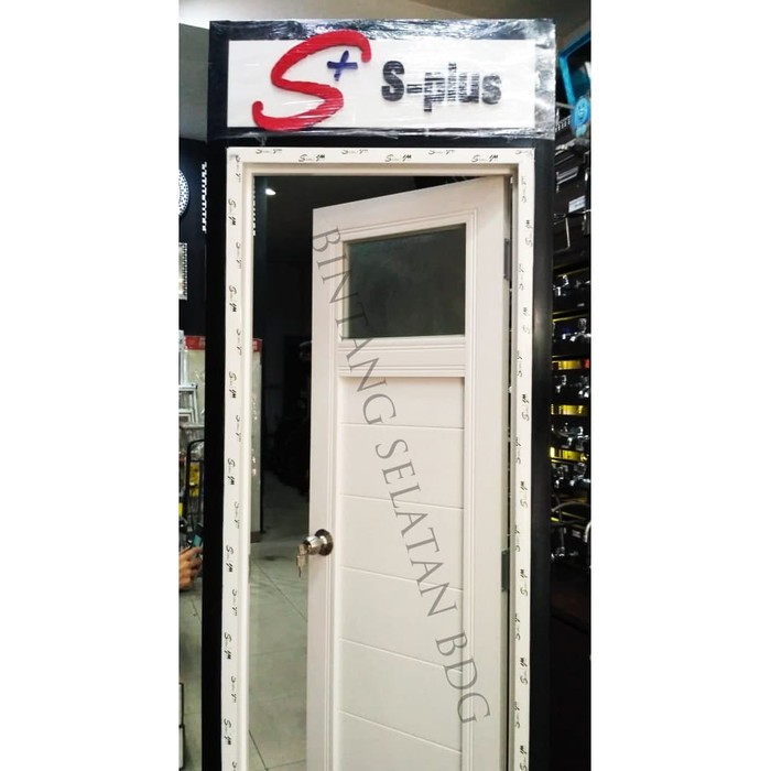 PINTU UPVC  PINTU KAMAR MANDI SPLUS 700X1950 F1 WITH HANDLE SOLID