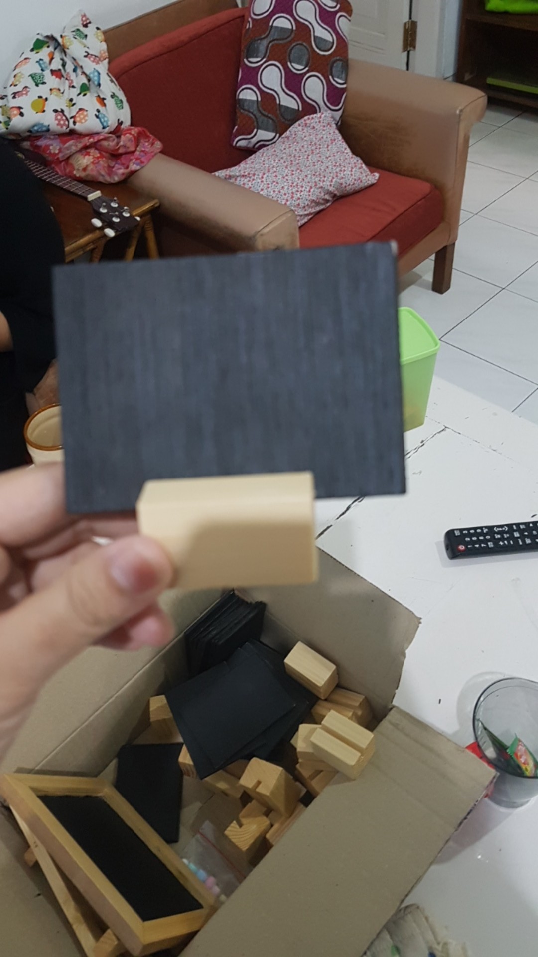 Food Taq Kayu 10x15cm Food Taq Papan Tulis Kapur Food Taq Buffet Mini Chalkboard Papan Kapur