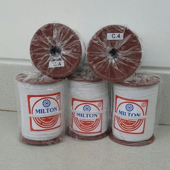 1 roll karet elastis 4 mm putih milton/ karet baby c4 milton