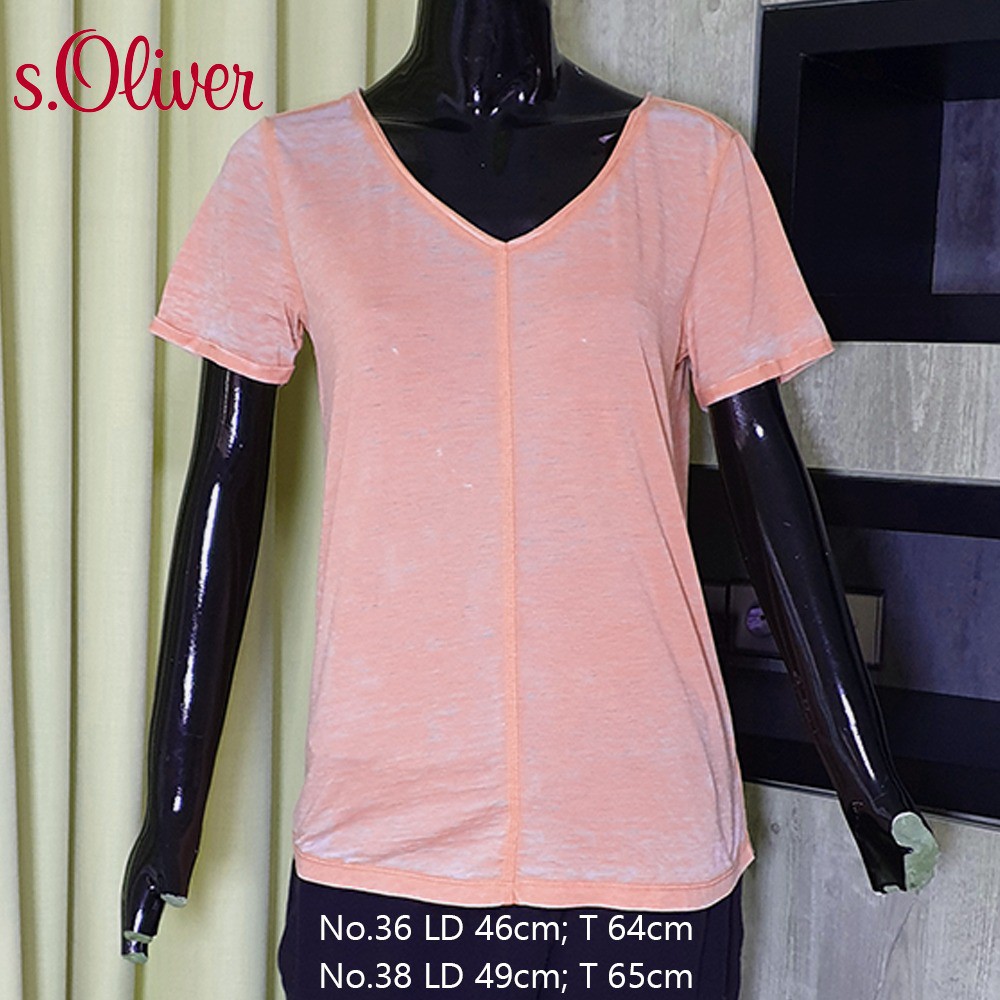Kaos Santai Cewe Wanita s.Oliver Pink