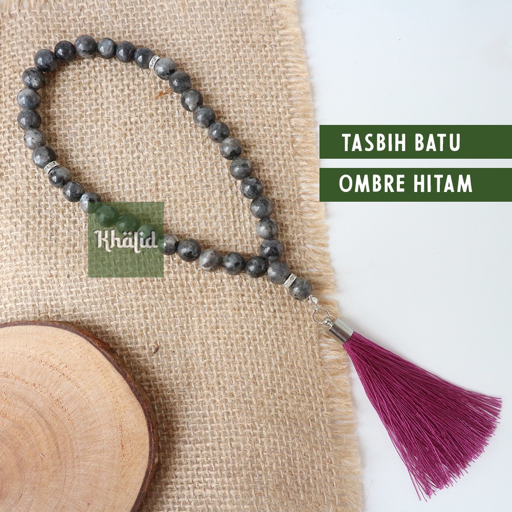 TASBIH BATU GIOK  / 33 BUTIR / 8 MM ASLI NATURAL
