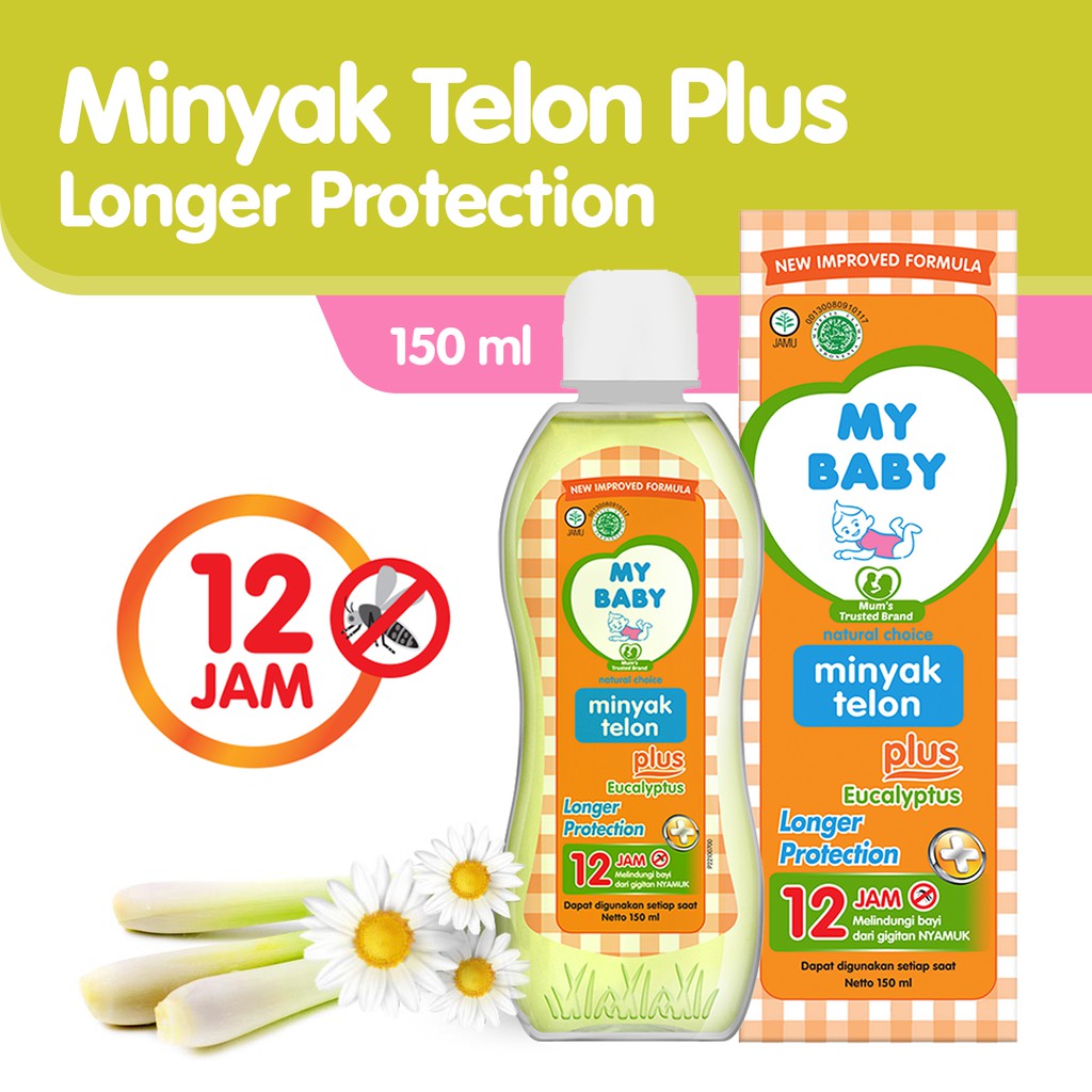 MY BABY Minyak Telon Plus Longer Protection 12 jam 150ml - Exp: 06.2025