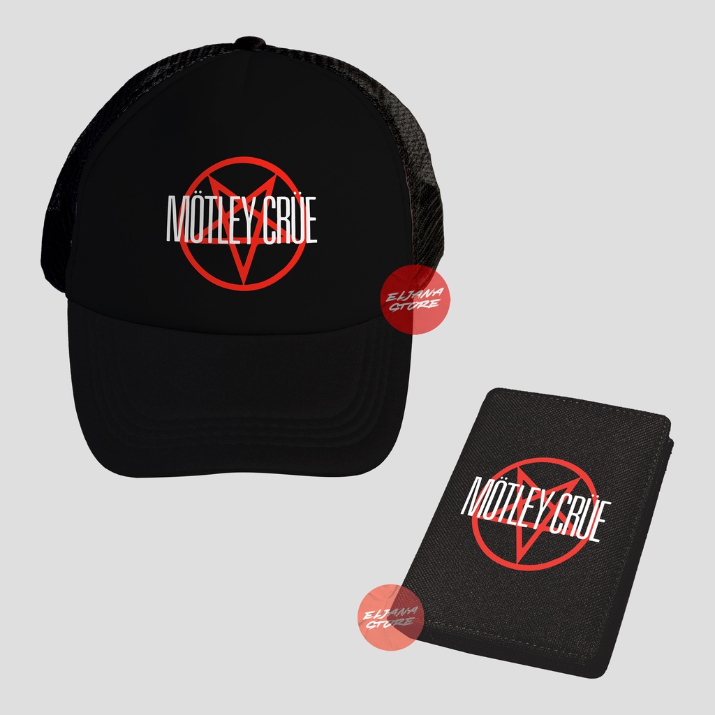 Motley Crue / Topi Motley Crue / Hoodie Motley Crue / Dompet Motley Crue / Sweater Motley Crue / Paket Topi Hoodie Dompet Black Motley Crue / Topi Band / Hoodie Band / Dompet Band /