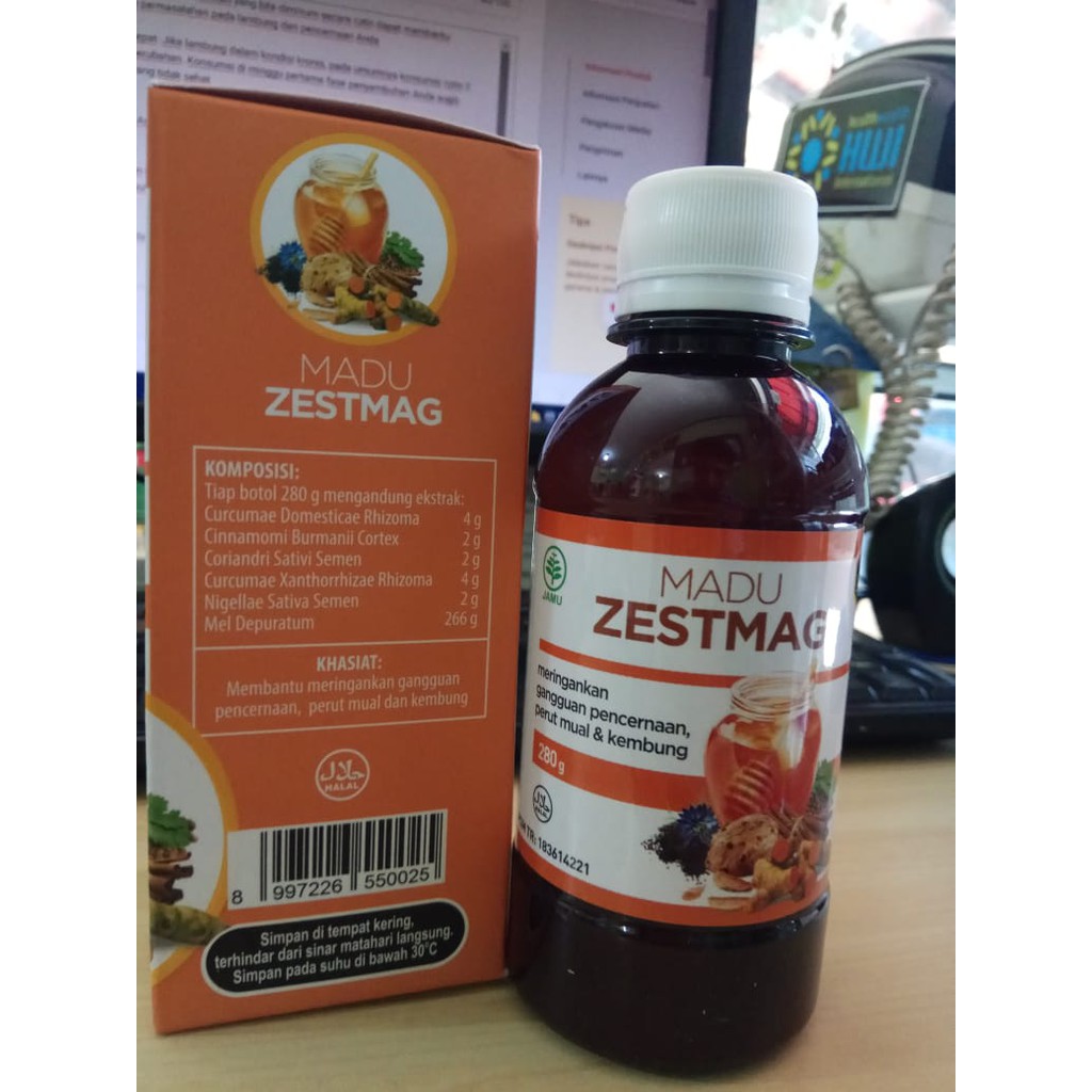 Madu Zestmag/madu lambung obati maag asam lambung ganguan pencernaan aag kronis isi 280 gr