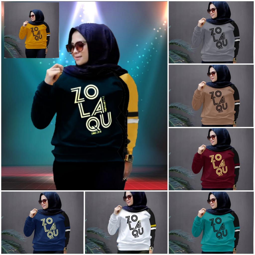 ( lagi promo) ZLQ 3XL  2XL / XXXL SUPER JUMBO LENGAN PANJANG SWEATER WANITA ATASAN KASUAL