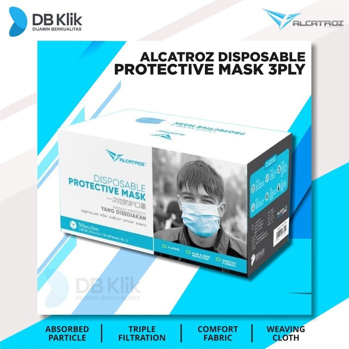 Masker Alcatroz Disposable Protective Mask 3PLY-Alcatroz Masker