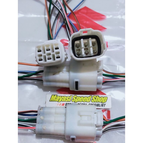 soket connector DLC 6 pin Suzuki male dan female sepasang.