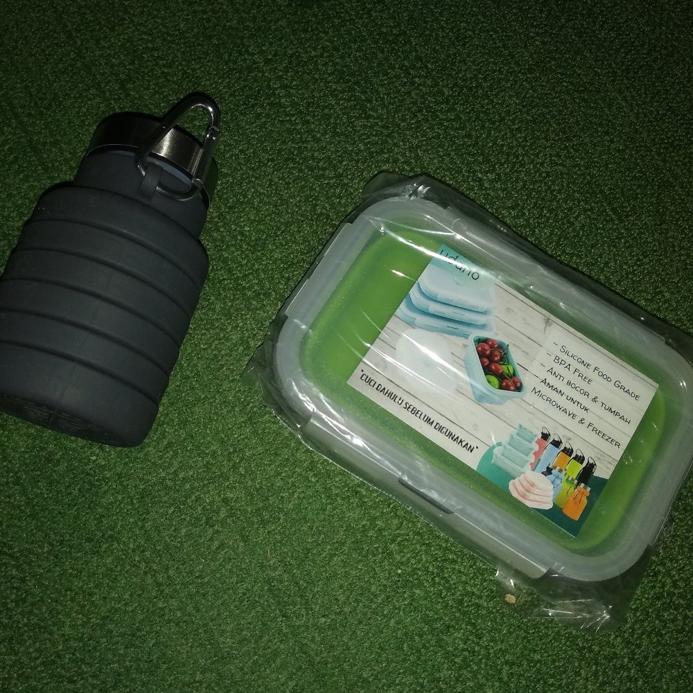 Tempat Makan Lipat Silikon Anti Tumpah Murah Bpa Free 1200ml 350ml Kotak Makan Bekal Anak Lunch Box