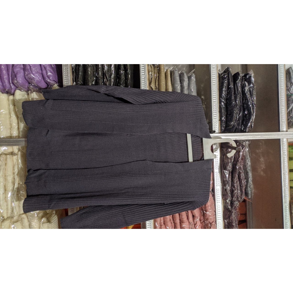 cardigan breska,cardigan GPS,cardigan rajut,kardigan rajut-abu tua