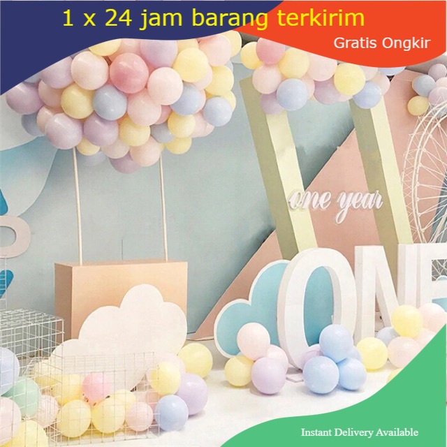 Balon Latex Warna Pastel / Balon Macaron murah