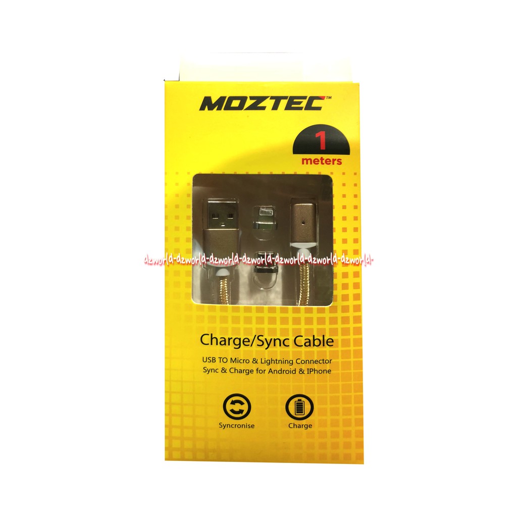 Moztec Cable Magnetic USB 2In1 1 Meter Kabel Data Magnet