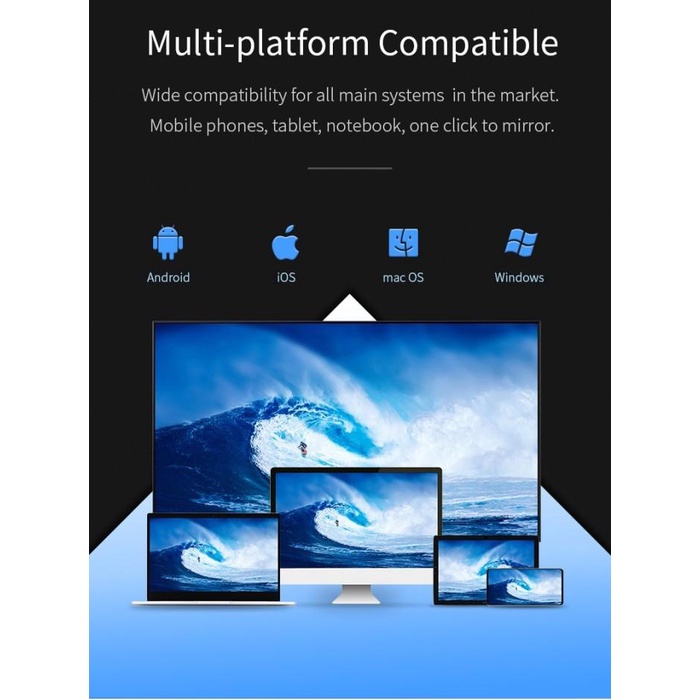 Original Mirascreen K12 Castscreen Anycast Hdmi Dongle Auto Switch