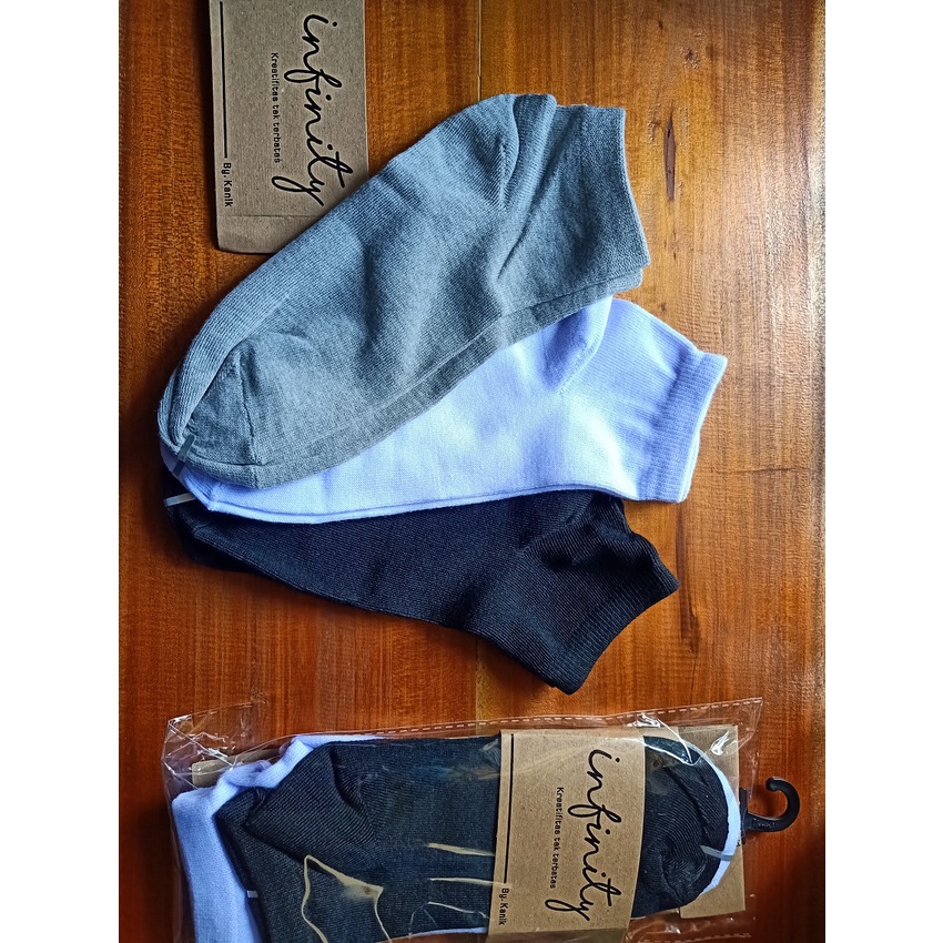 Kazarasock - Kaos Kaki Pendek Isi 3Pasang - Kanik Infinity