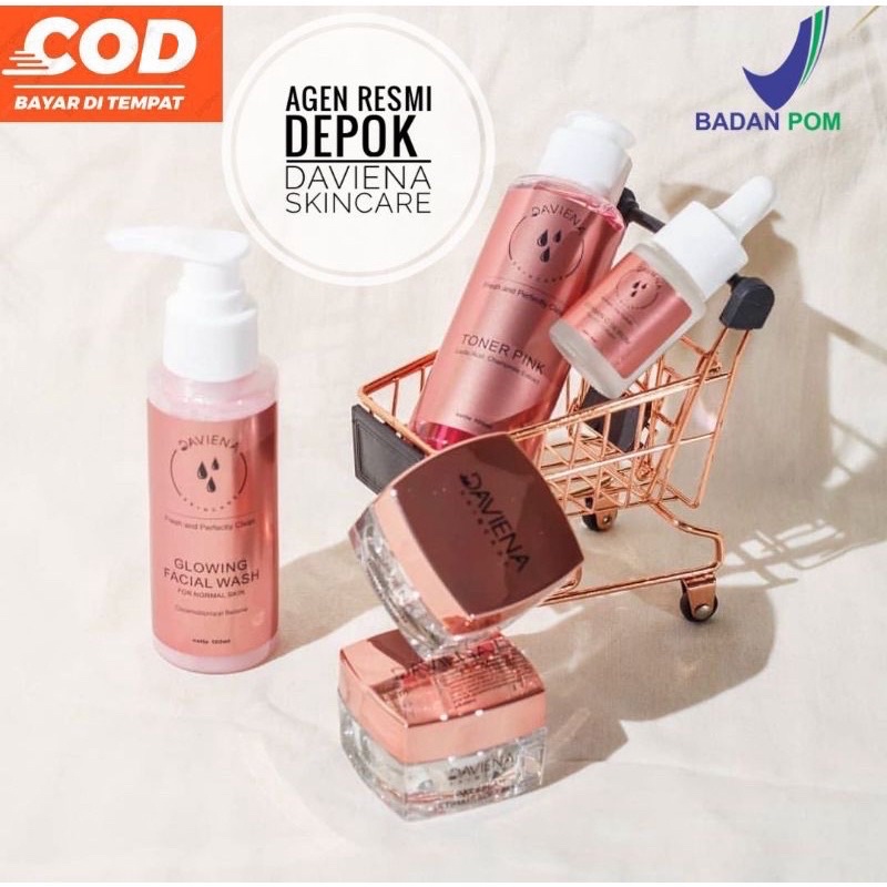 PAKET LENGKAP GLOWING SERIES DAVIENA DAVINA DEVIENA  SKINCARE  LIVE | OFFICIAL STORE DISTRIBUTOR  | AGEN RESMI JABODETABEK JAKARTA DEPOK