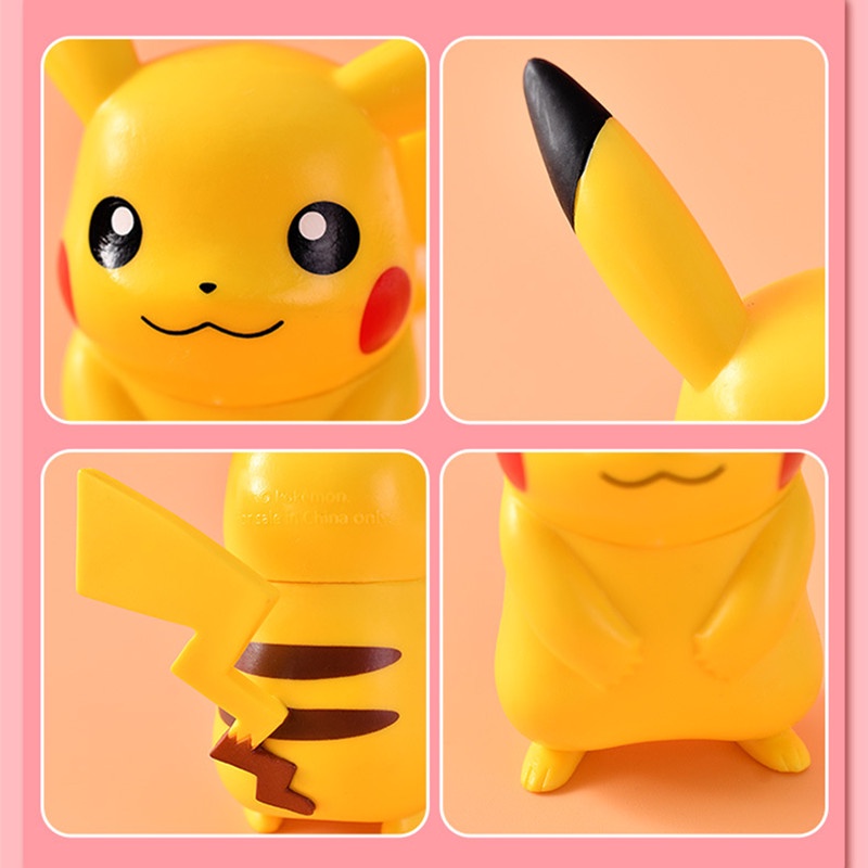 Genuine Edition Pokemon Action Figure Original Pikachu Bulbasaur Charmander Psyduck Model Anime Mainan Boneka Collections Hadiah