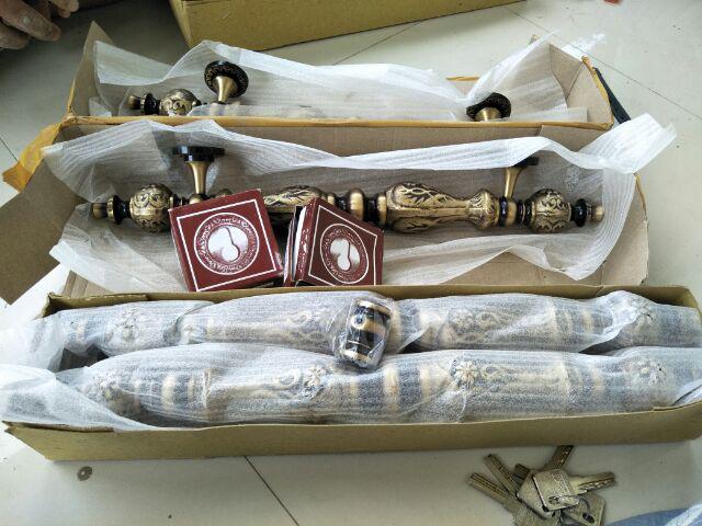 Pull Gagang Handle Pintu Rumah Kuningan Antik