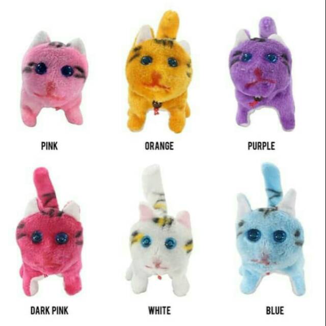Mainan Anak Boneka Kucing Suara Meong+ Mata Menyala