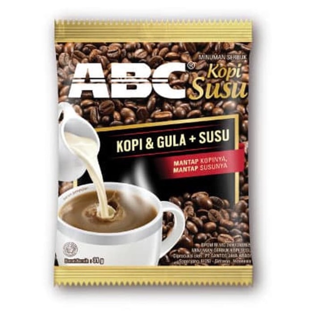 

Kopi ABC SUSU sachet 31 gr per dus