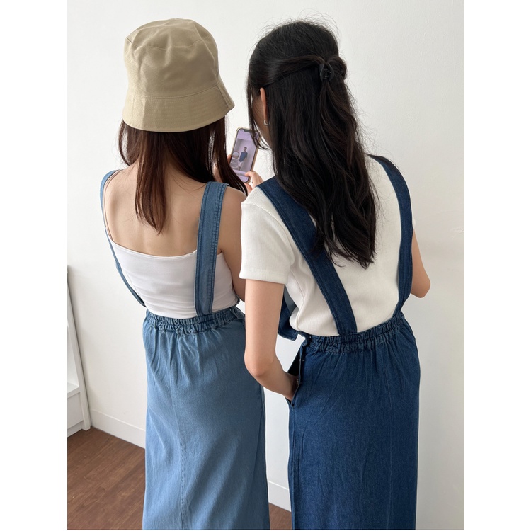 Kadaka D-0204 Overall Dress Denim Jeans Korea