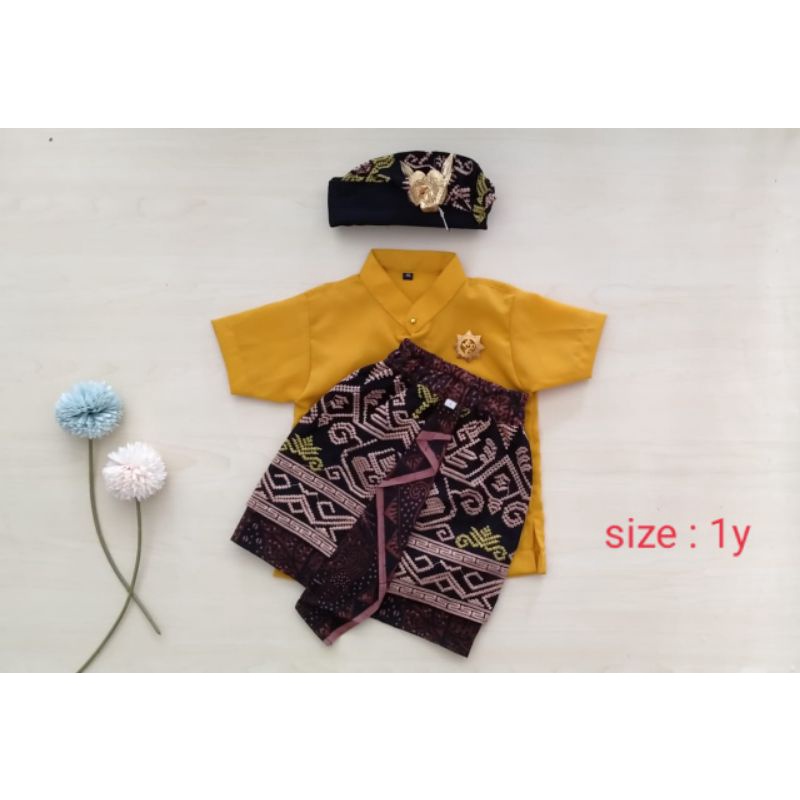 0-8 tahun SET PAKAIAN ADAT BALI ANAK baju+kamen+udeng setengah jadi