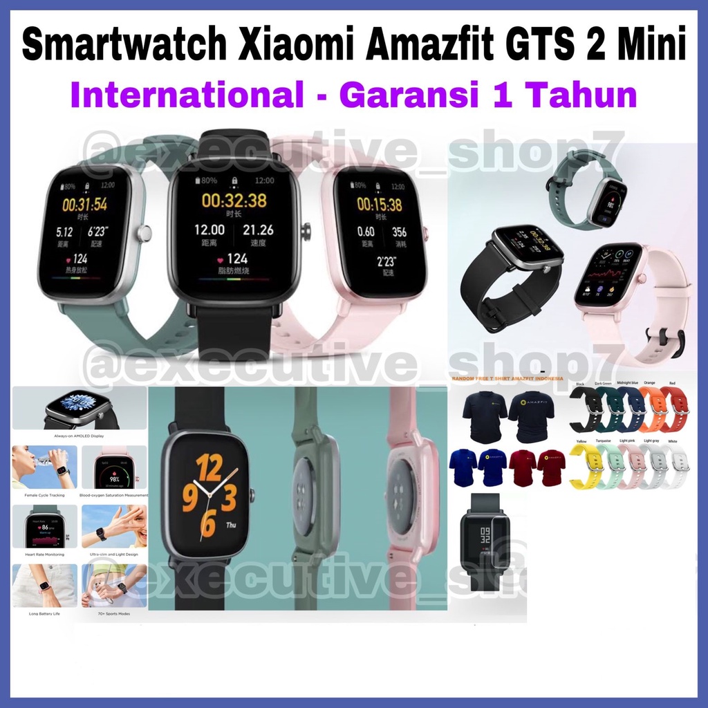 Smartwatch Amazfit GTS 2 Mini - International - Garansi 1 Tahun