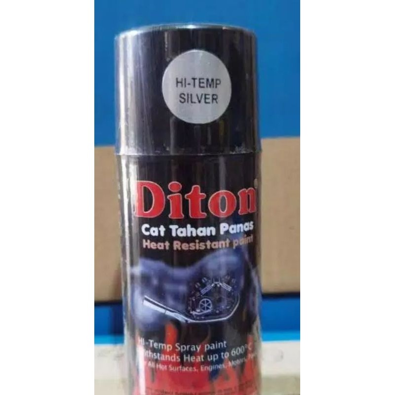 CAT SEMPROT DITON ANTI PANAS HITAM / HI TEMP BLACK / SILVER