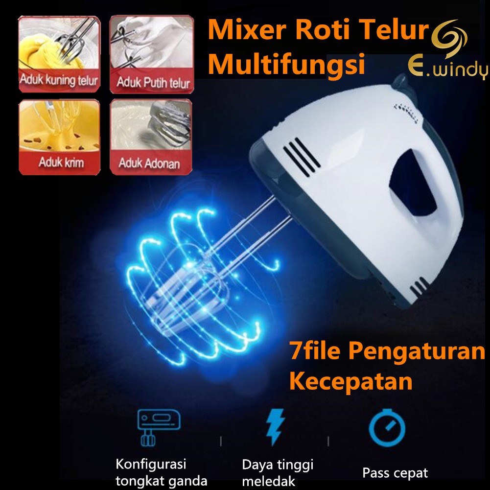 (VCM) Hand Mixer 7 Speed telur keju tepung mixer mie Mixser