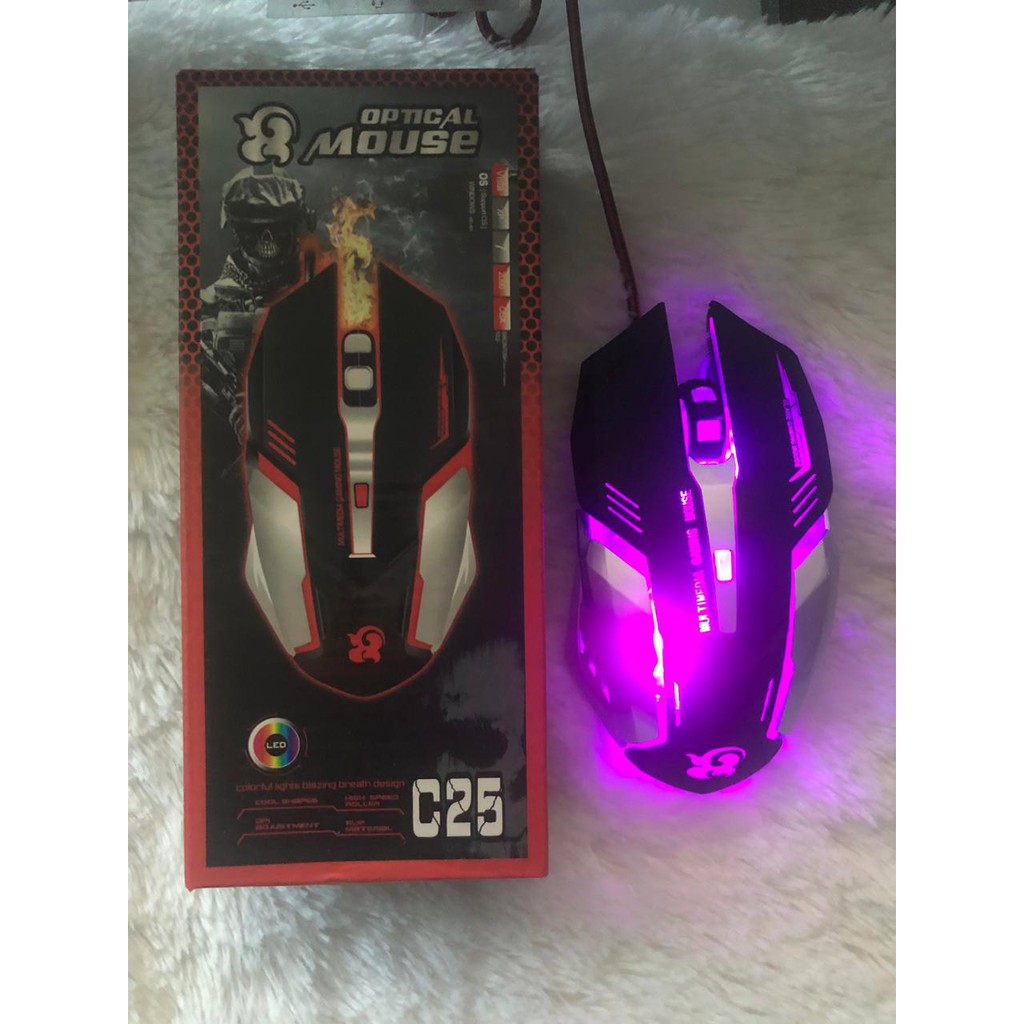 MOUSE Gaming Wired Led Lampu Game Pubg Optical Autobot Avenger Best  Click Komputer Pc Laptop