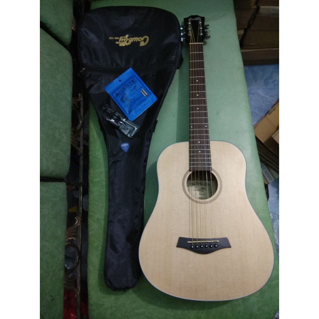 Gitar Akustik Cowboy Original Tipe GW-120 NA Ukuran  3 per 4 Natural Bonus Tas Senar Pick