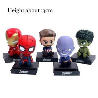 Best Seller! PAJANGAN DASHBOARD MOBIL AVENGERS DUDUK BONEKA MINIATUR FIGURE Terbatas!