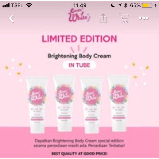 EVERWHITE BRIGHTENING BODY CREAM - EVERWHITE PINK