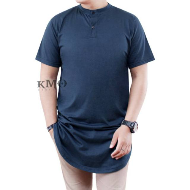 KMO Kaos Kurta Pakistan Pria Muslim Lengan Pendek