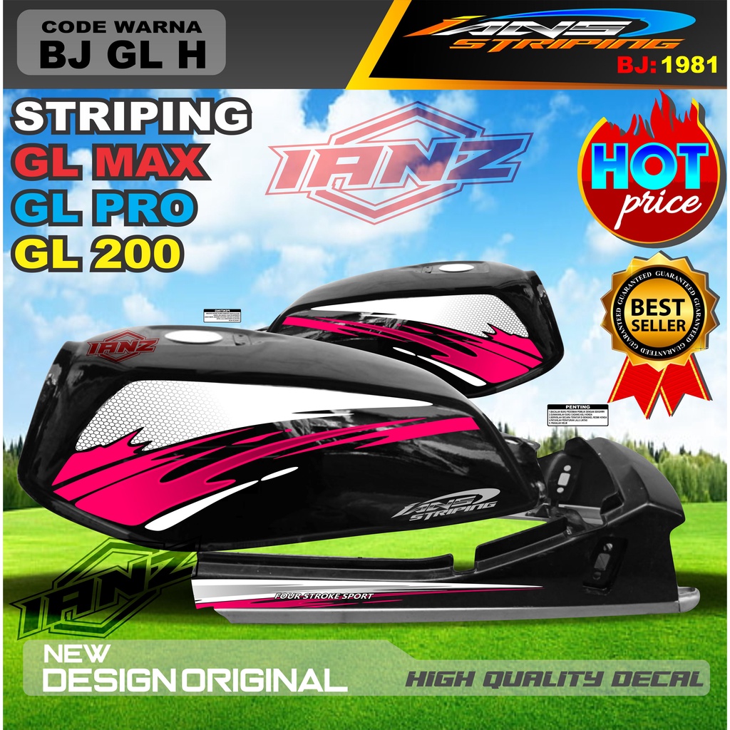 STRIPING BODY LIST GL MAX GL PRO GL 100 NEW DESAIN / STIKER GL VARIASI TERBARU / STRIPING GL TERMURAH / COSTUM STRIPING GL TERMURAH