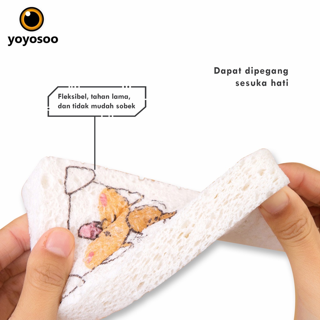 Sponge Cuci Piring Serbaguna/Sponge Cuci Piring Import Termurah Bermotif Unik&amp;Lucu-YOYOSOO