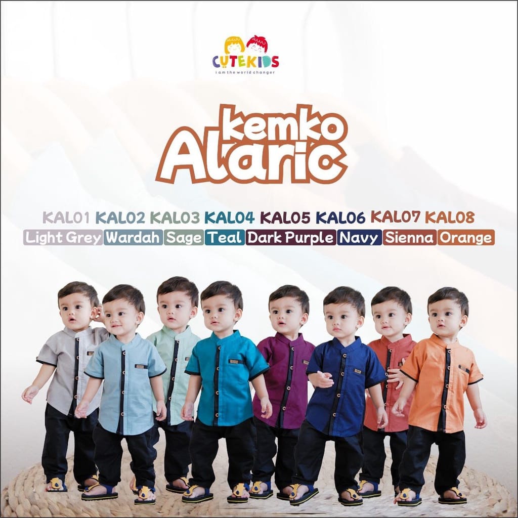 FREE ONGKIR!!! Setelan KEMKO Alaric Set Kemeja Koko Celana Anak Bayi 9 Bulan sampai 6 Tahun Original termurah dan terbaru