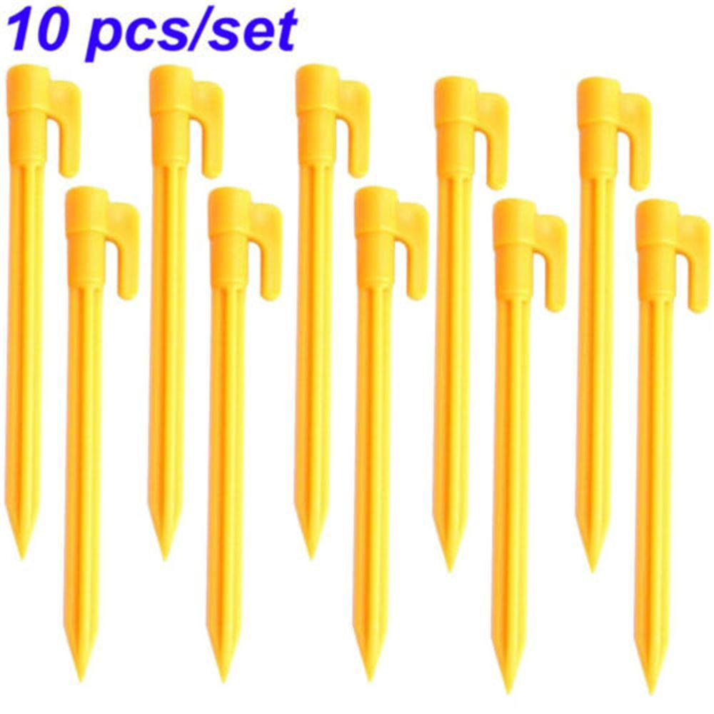 REBUY Durable Pegs Pins Travel Stake Nails Tents Stakes Tent Mat Heavy Duty Outdoor Plastic Camping 10 Pcs Nails Fixing/Multicolor