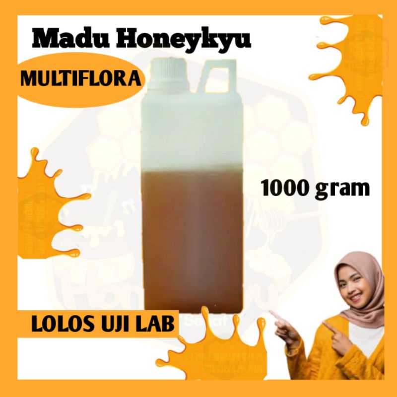 1KG MADU CAIR MINUM MULTIFLORA MURNI 100%