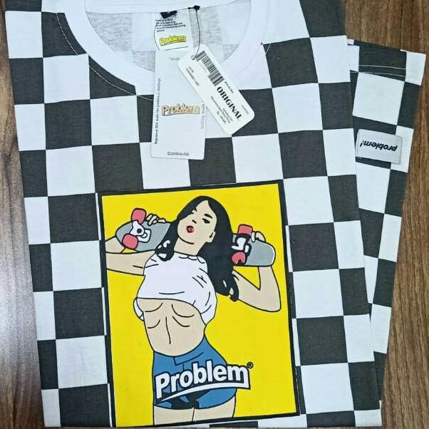 HITS Promo pakaian kaos distro problem catur baju lengan pendek pria wanita edisi terbaru unisex