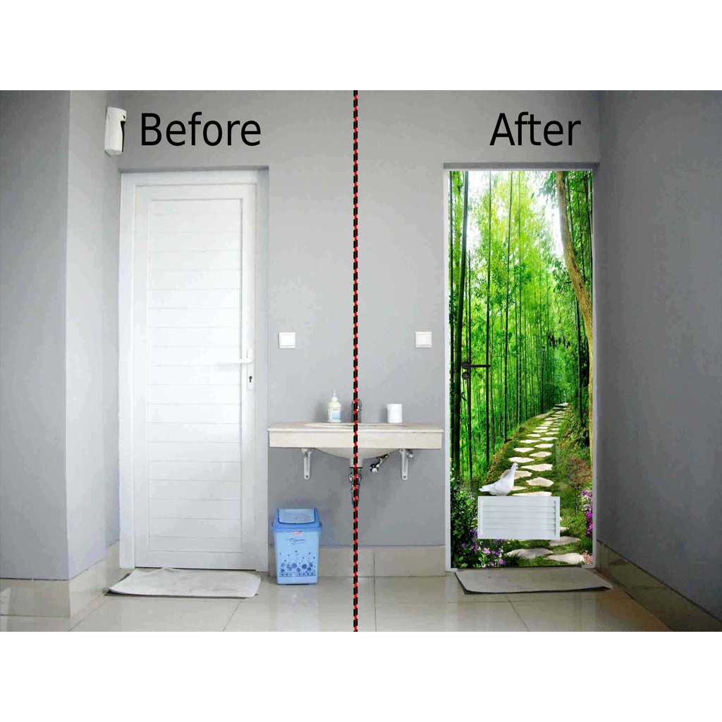 Baru Wallpaper Pintu Kamar Mandi Shopee Indonesia