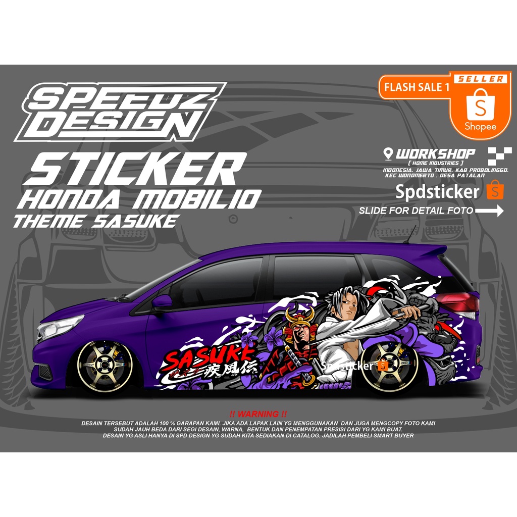 Jual Sticker Mobil Honda Mobilio Sasuke Naruto Keren Indonesia Shopee Indonesia