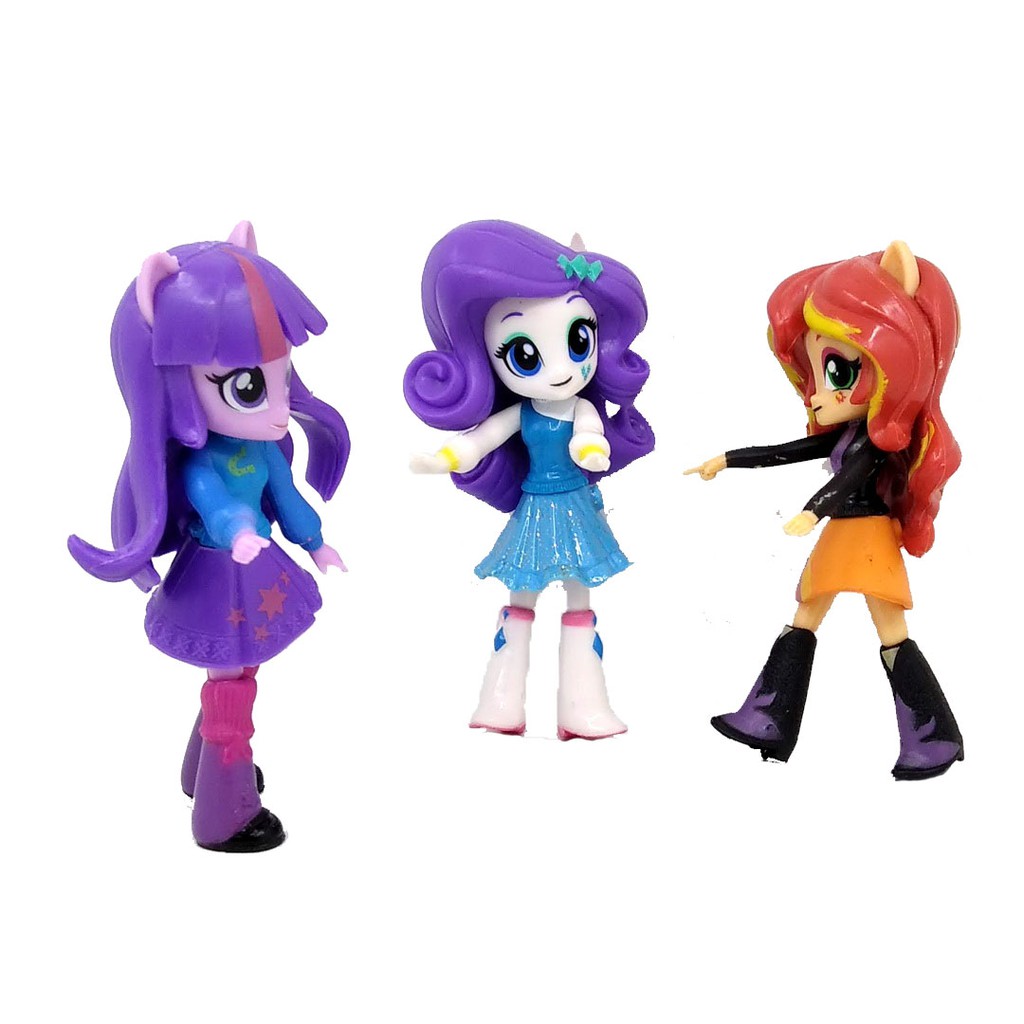 Set 9pcs Equestria Girls Little Pony Mainan Anak Perempuan