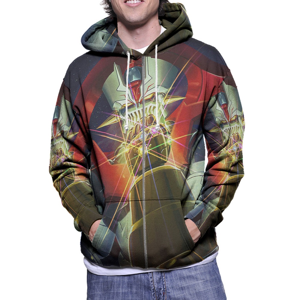 Jaket Hoodie Camiseta Mazinger SKU-7434106217247 Hoodie Zipper (Ritsleting) Hoodie Fullprint Bahan P