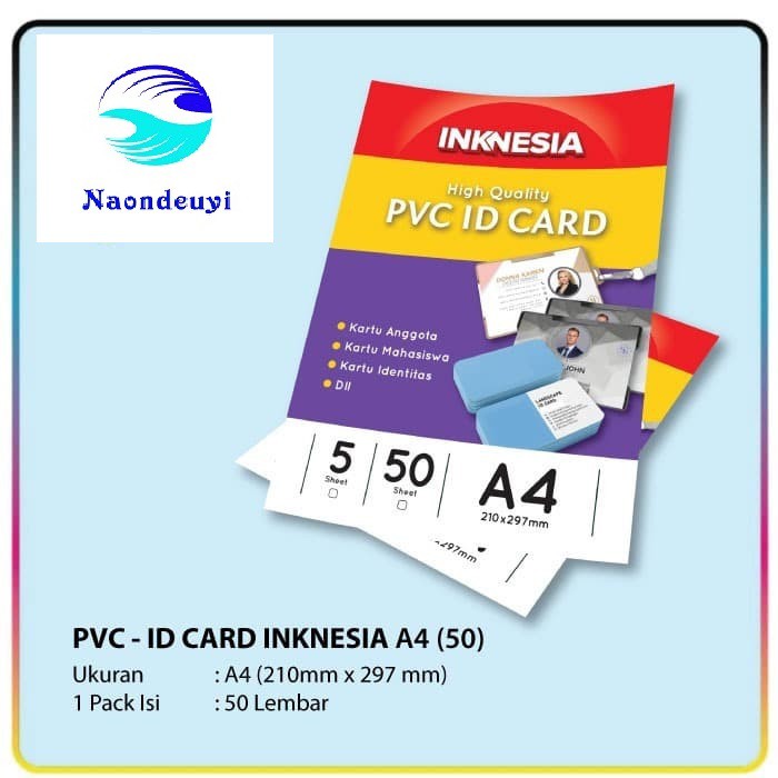 

Kertas PVC Bahan ID Card Instan A4 isi 50 Lembar