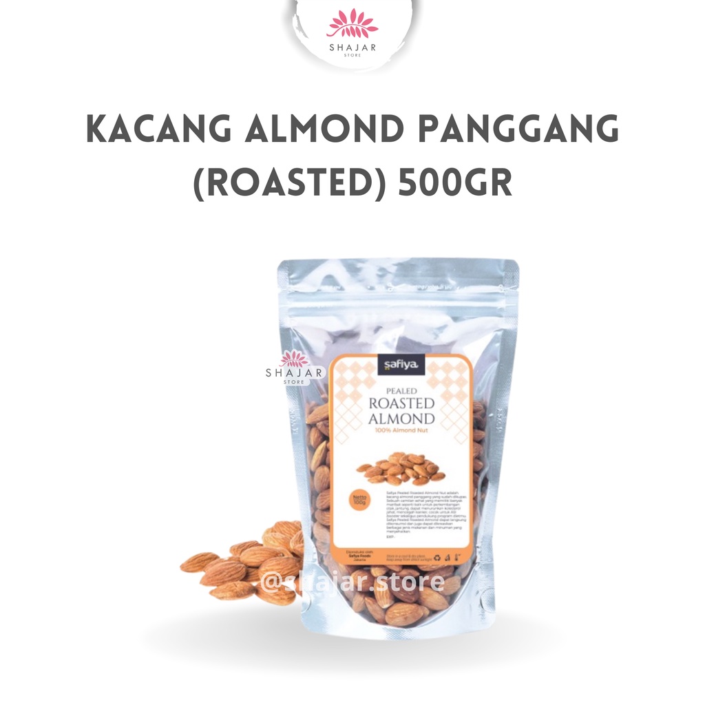 

KACANG ALMOND PANGGANG 500GR / WHOLE ROASTED ALMOND NUTS / KACANG SUPERFOOD RESEP JSR