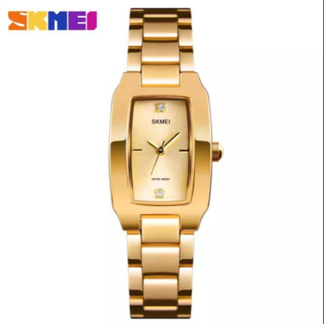 JAM TANGAN SKMEI 1400 CEWEK GOLD ANTI AIR/WATER RESISTANT/JAM TANGAN SKMEI WANITA EMAS/JAM ANTI AIR